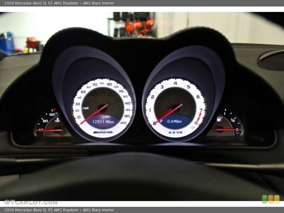 AMG Black Interior Gauges for the 2009 Mercedes-Benz SL 63 AMG Roadster #75317814