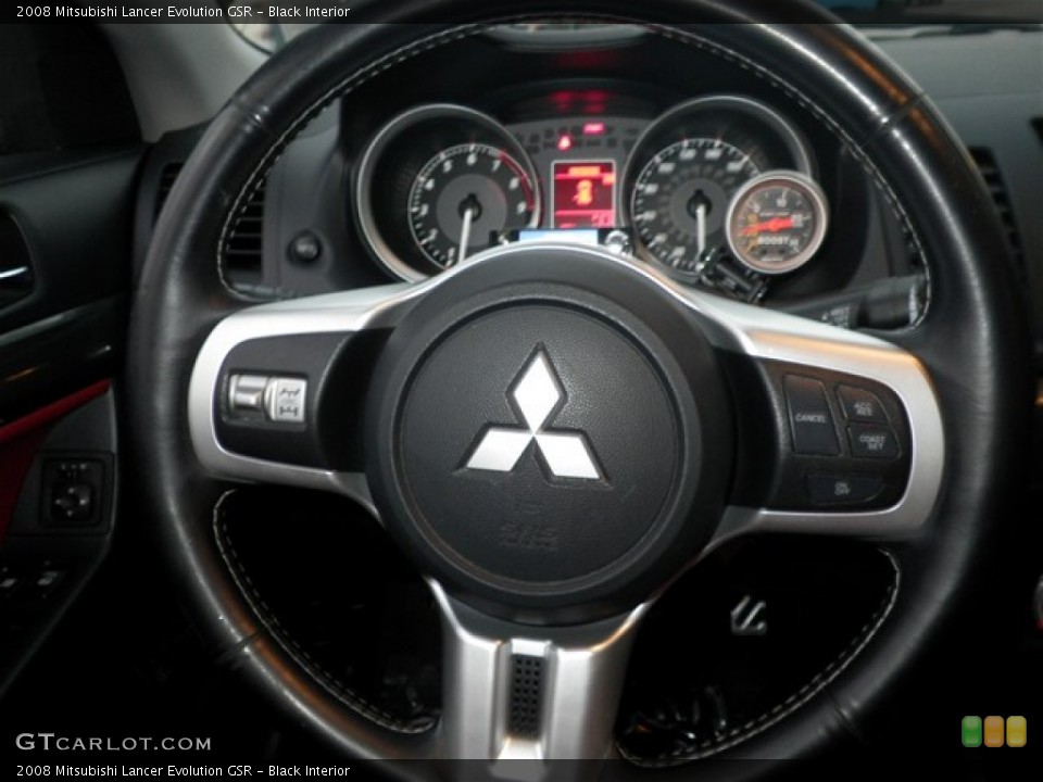 Black Interior Steering Wheel for the 2008 Mitsubishi Lancer Evolution GSR #75317871