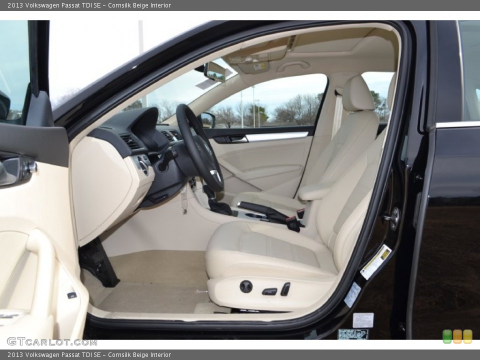 Cornsilk Beige Interior Front Seat for the 2013 Volkswagen Passat TDI SE #75323325