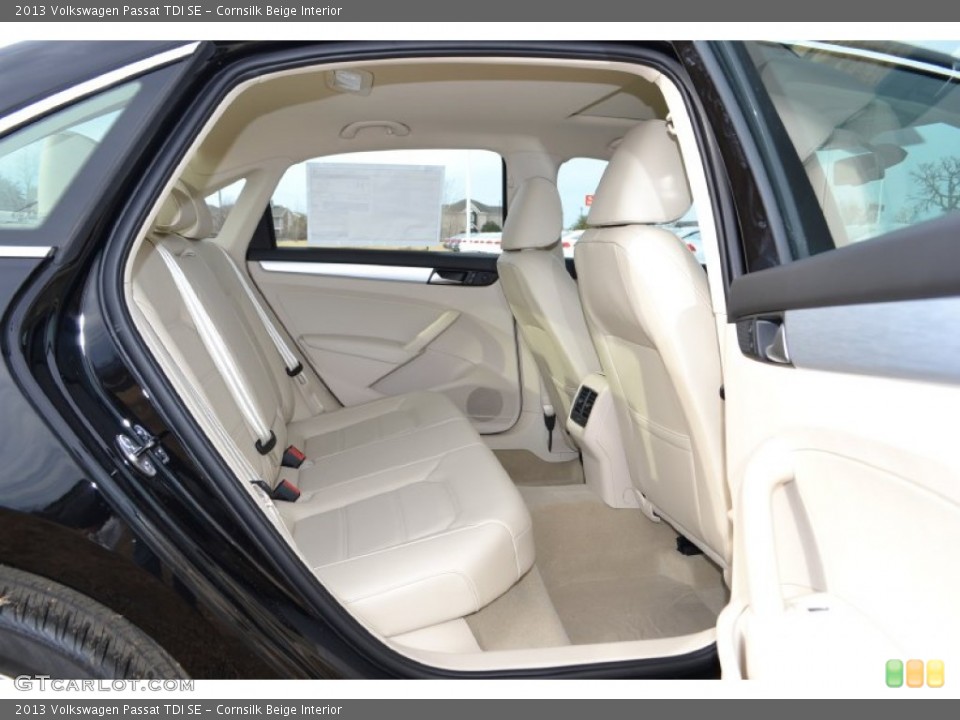Cornsilk Beige Interior Rear Seat for the 2013 Volkswagen Passat TDI SE #75323341