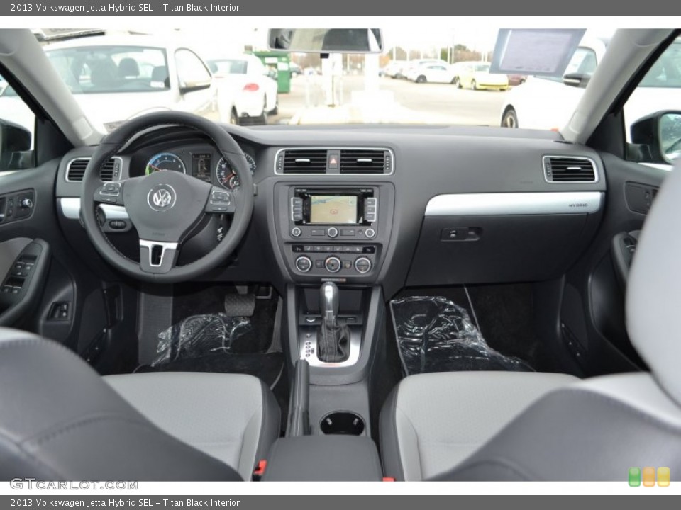 Titan Black Interior Dashboard for the 2013 Volkswagen Jetta Hybrid SEL #75323565