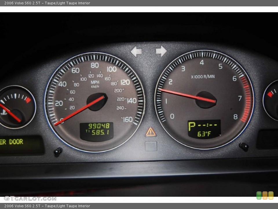 Taupe/Light Taupe Interior Gauges for the 2006 Volvo S60 2.5T #75324735