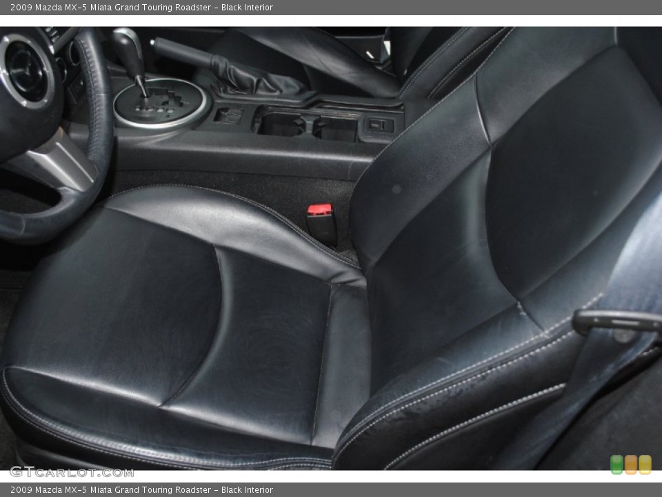 Black Interior Front Seat for the 2009 Mazda MX-5 Miata Grand Touring Roadster #75327924