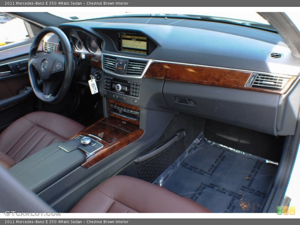 Chestnut Brown Interior Dashboard for the 2011 Mercedes-Benz E 350 4Matic Sedan #75329230