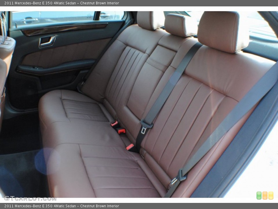 Chestnut Brown Interior Rear Seat for the 2011 Mercedes-Benz E 350 4Matic Sedan #75329389