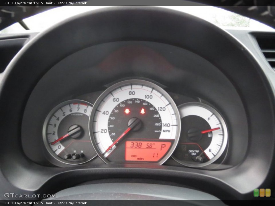Dark Gray Interior Gauges for the 2013 Toyota Yaris SE 5 Door #75329970