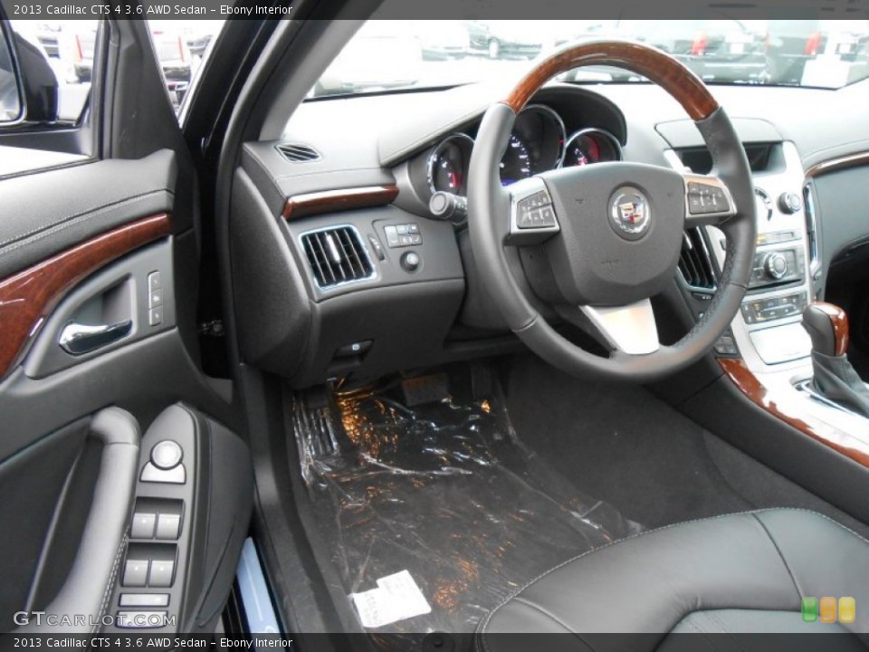 Ebony Interior Photo for the 2013 Cadillac CTS 4 3.6 AWD Sedan #75330274