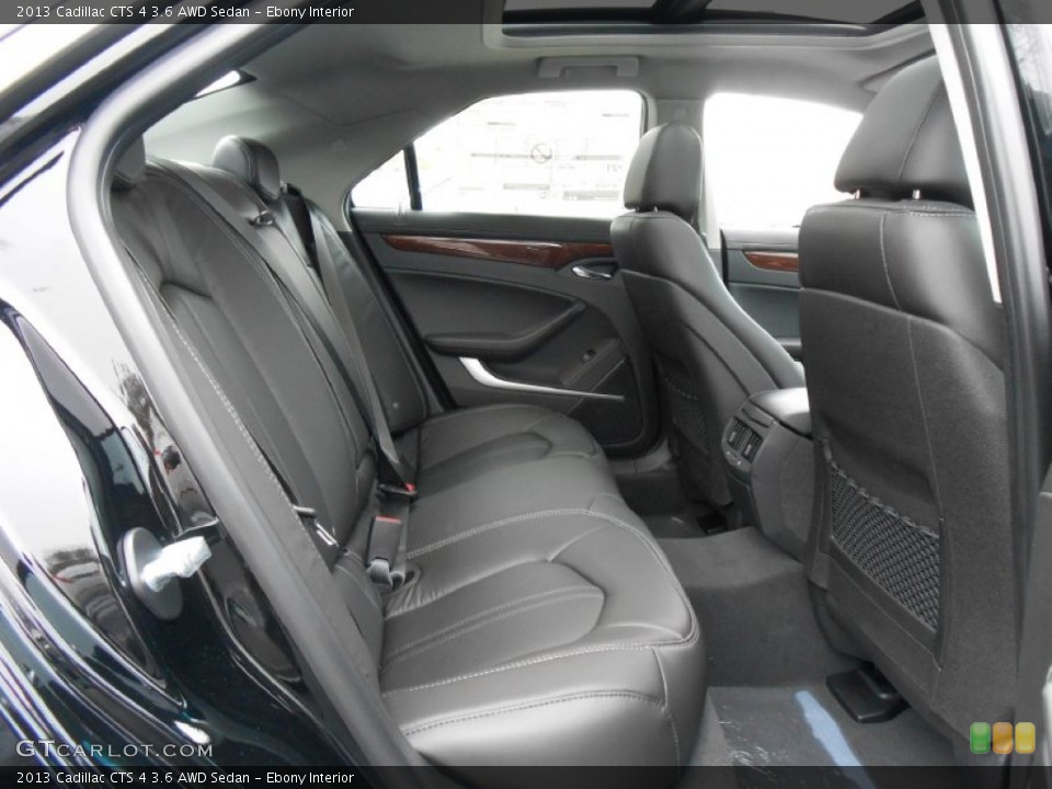 Ebony Interior Rear Seat for the 2013 Cadillac CTS 4 3.6 AWD Sedan #75330283