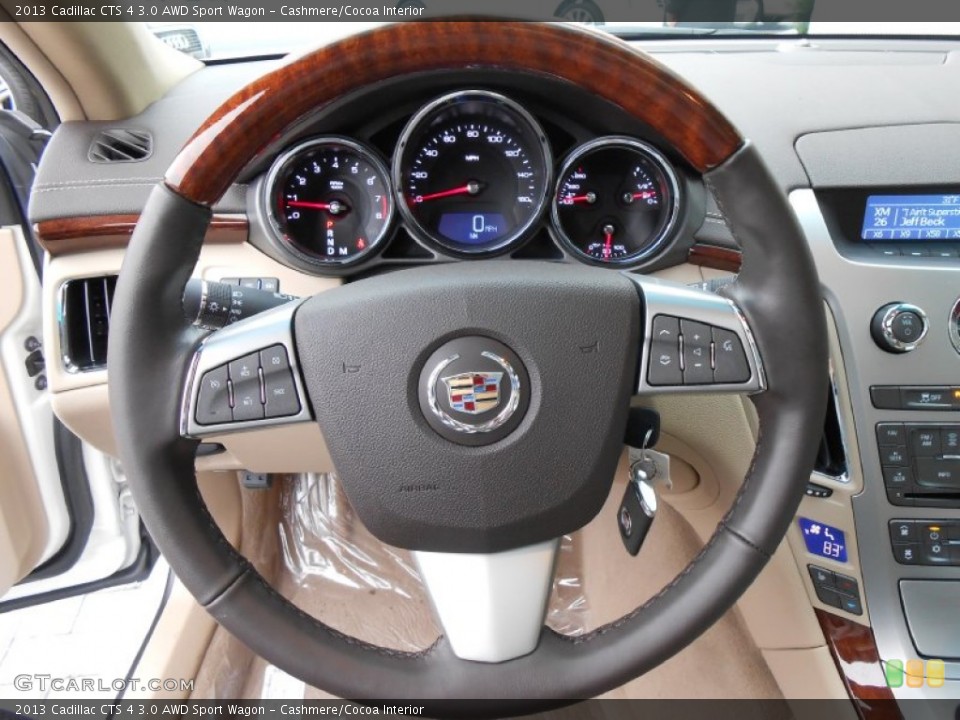 Cashmere/Cocoa Interior Steering Wheel for the 2013 Cadillac CTS 4 3.0 AWD Sport Wagon #75330642