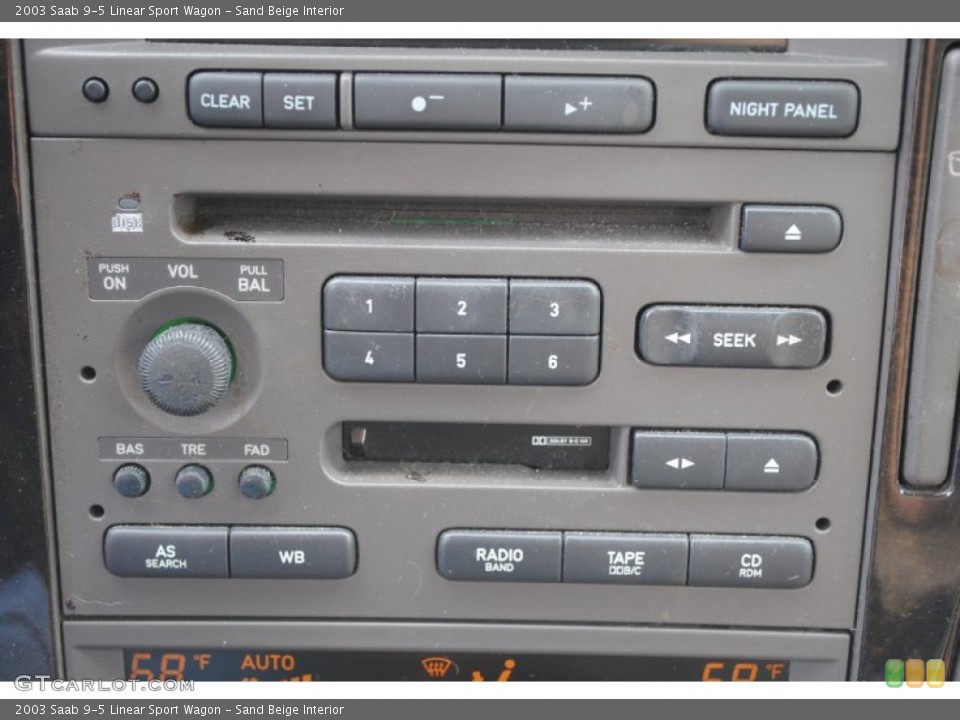 Sand Beige Interior Audio System for the 2003 Saab 9-5 Linear Sport Wagon #75339862