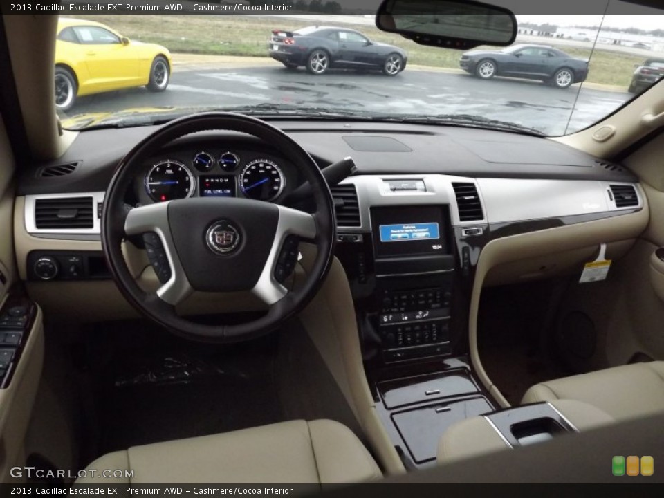 Cashmere/Cocoa Interior Dashboard for the 2013 Cadillac Escalade EXT Premium AWD #75340825