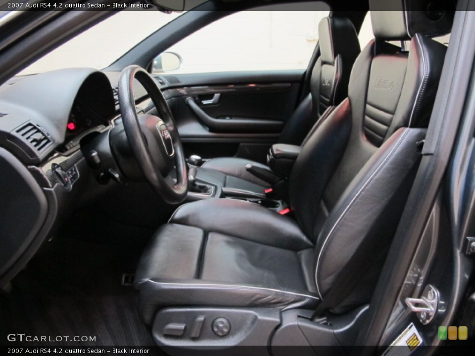 Black Interior Front Seat for the 2007 Audi RS4 4.2 quattro Sedan #75346444