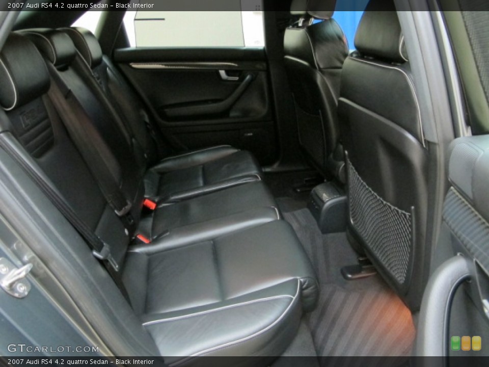 Black Interior Rear Seat for the 2007 Audi RS4 4.2 quattro Sedan #75346504