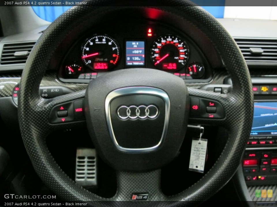 Black Interior Steering Wheel for the 2007 Audi RS4 4.2 quattro Sedan #75346677