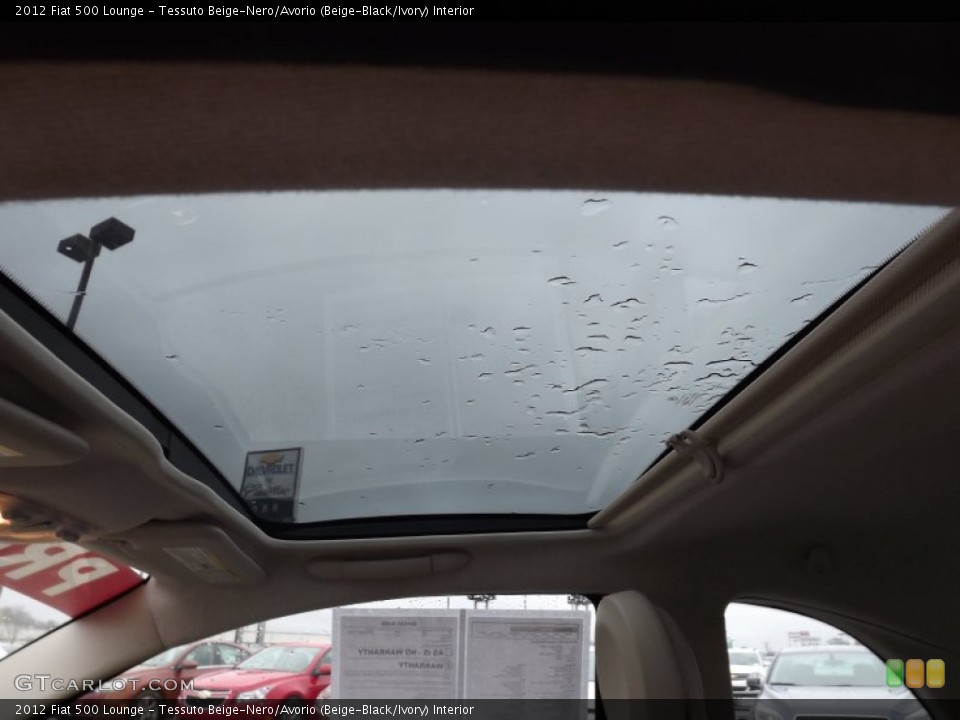 Tessuto Beige-Nero/Avorio (Beige-Black/Ivory) Interior Sunroof for the 2012 Fiat 500 Lounge #75346768