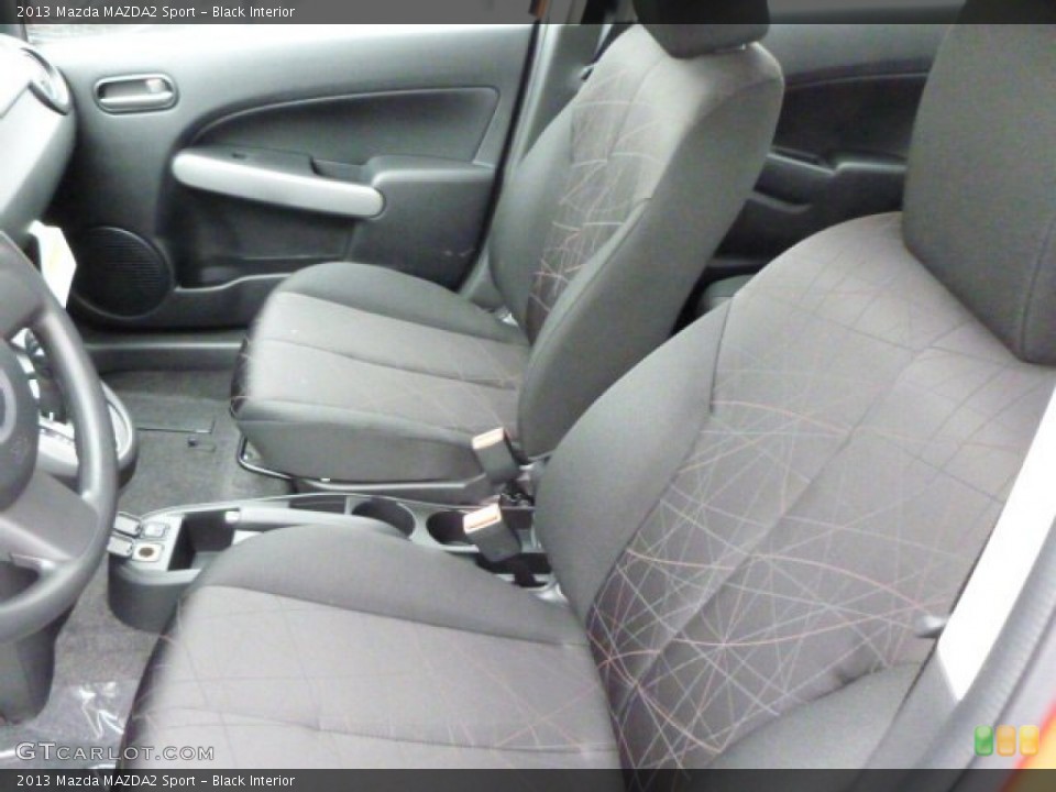 Black Interior Front Seat for the 2013 Mazda MAZDA2 Sport #75346929