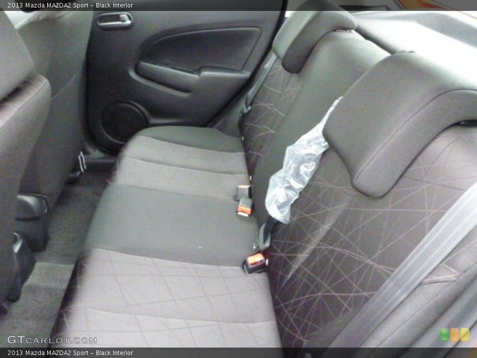Black Interior Rear Seat for the 2013 Mazda MAZDA2 Sport #75346942