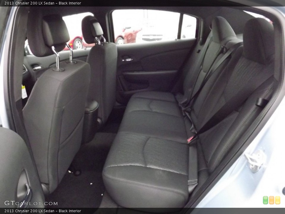 Black Interior Rear Seat for the 2013 Chrysler 200 LX Sedan #75349439