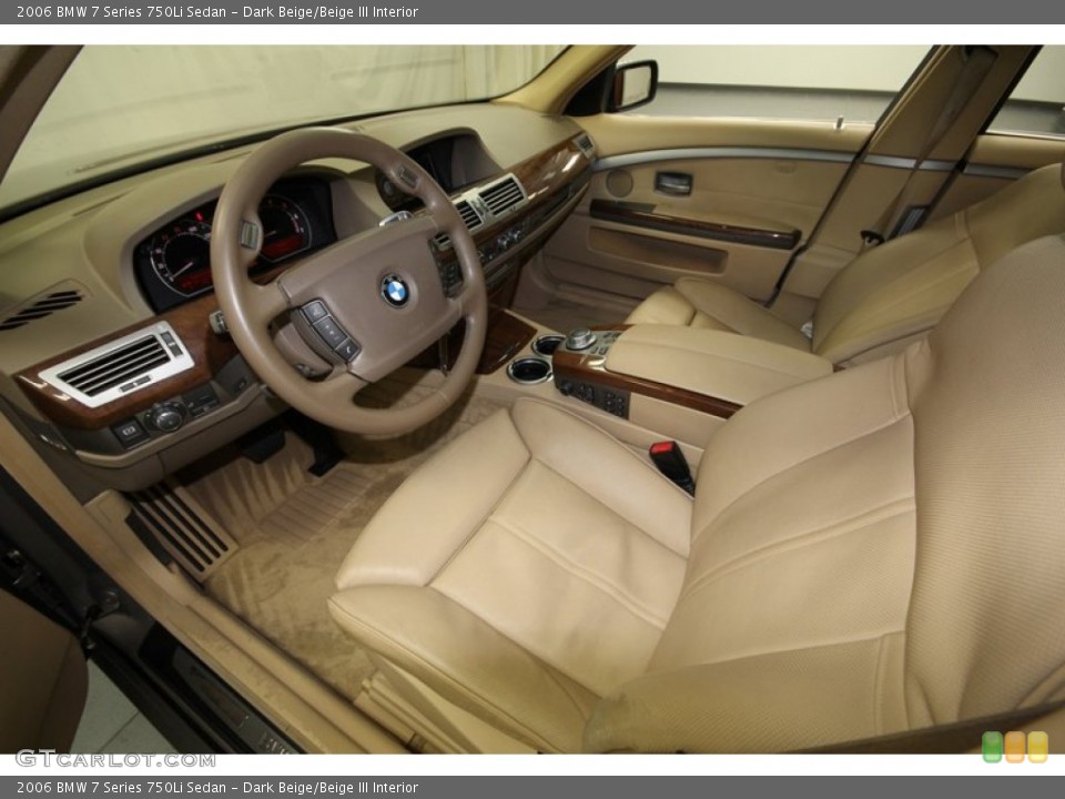 Dark Beige/Beige III Interior Front Seat for the 2006 BMW 7 Series 750Li Sedan #75350053