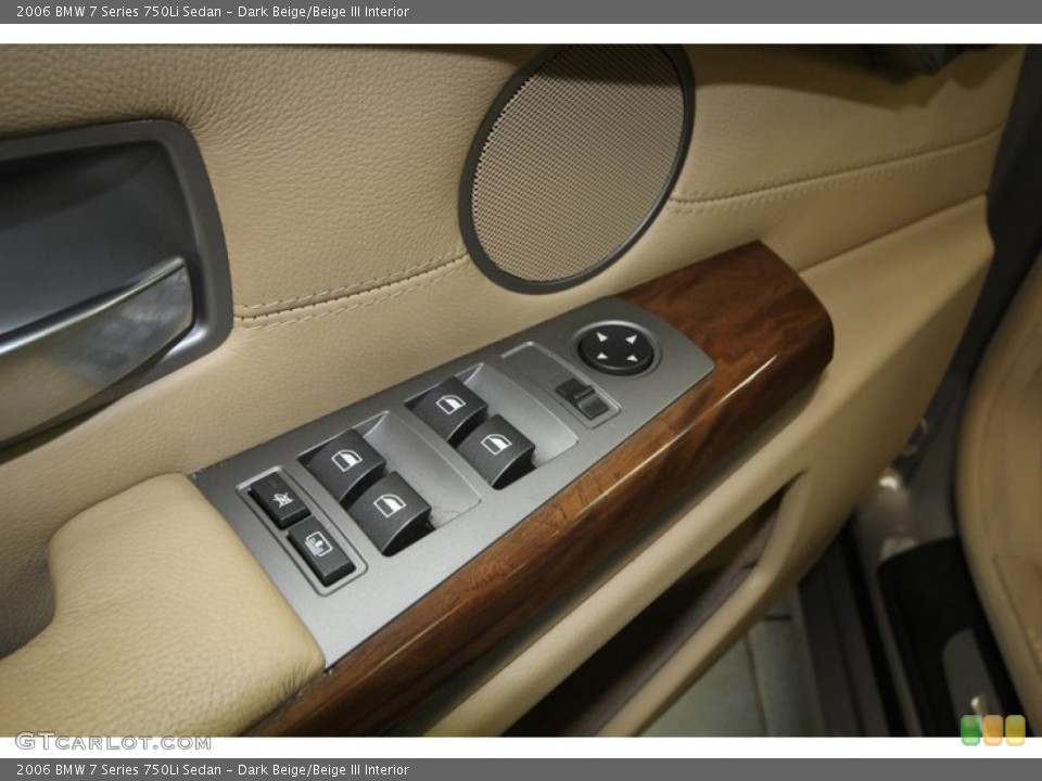 Dark Beige/Beige III Interior Controls for the 2006 BMW 7 Series 750Li Sedan #75350086