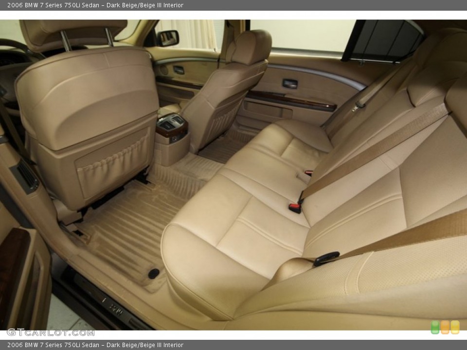 Dark Beige/Beige III Interior Rear Seat for the 2006 BMW 7 Series 750Li Sedan #75350242