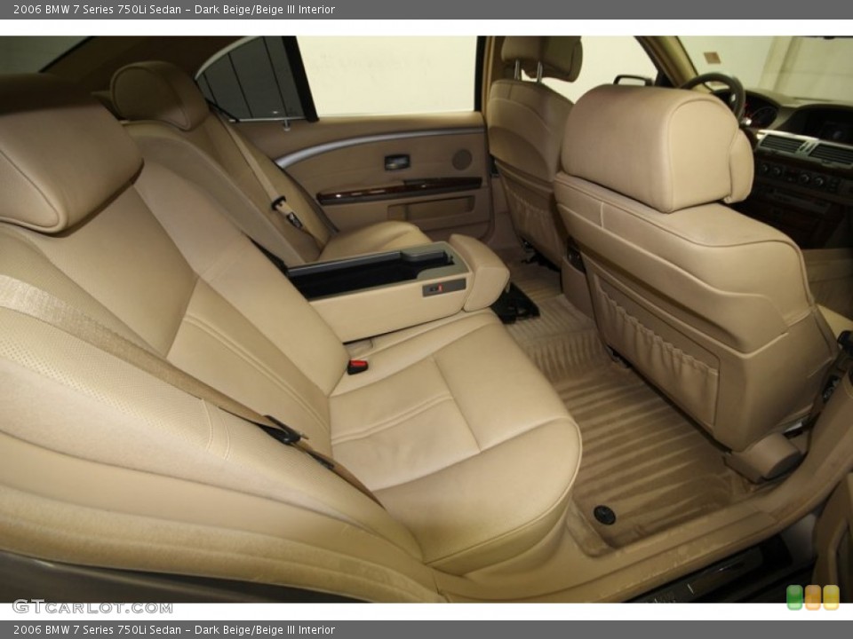 Dark Beige/Beige III Interior Rear Seat for the 2006 BMW 7 Series 750Li Sedan #75350371