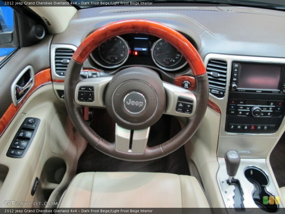 Dark Frost Beige/Light Frost Beige Interior Steering Wheel for the 2012 Jeep Grand Cherokee Overland 4x4 #75351651