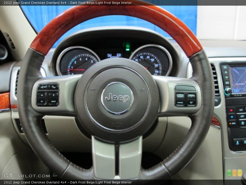 Dark Frost Beige/Light Frost Beige Interior Steering Wheel for the 2012 Jeep Grand Cherokee Overland 4x4 #75351754
