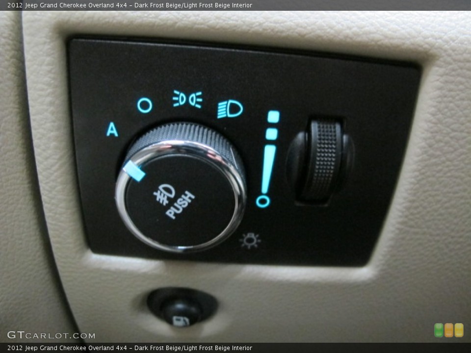 Dark Frost Beige/Light Frost Beige Interior Controls for the 2012 Jeep Grand Cherokee Overland 4x4 #75351791
