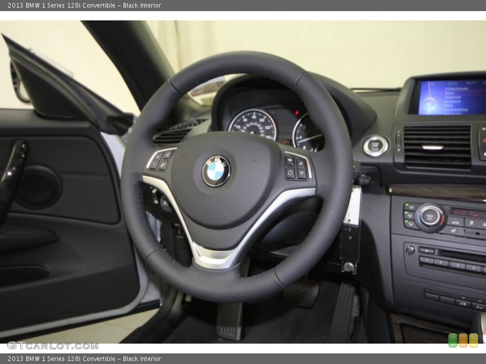 Black Interior Steering Wheel for the 2013 BMW 1 Series 128i Convertible #75352891