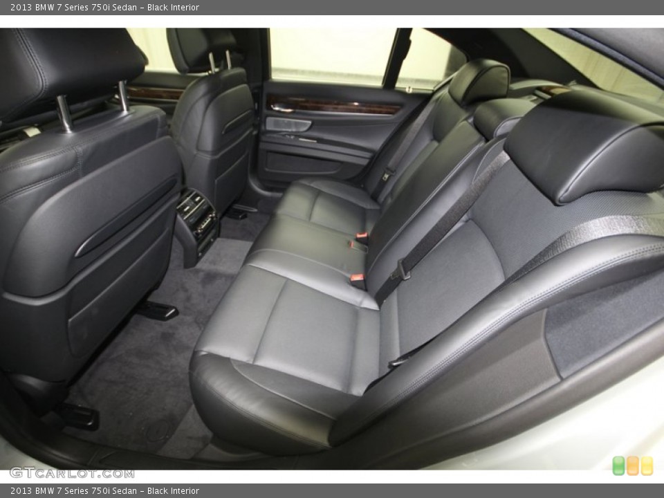 Black Interior Rear Seat for the 2013 BMW 7 Series 750i Sedan #75355840
