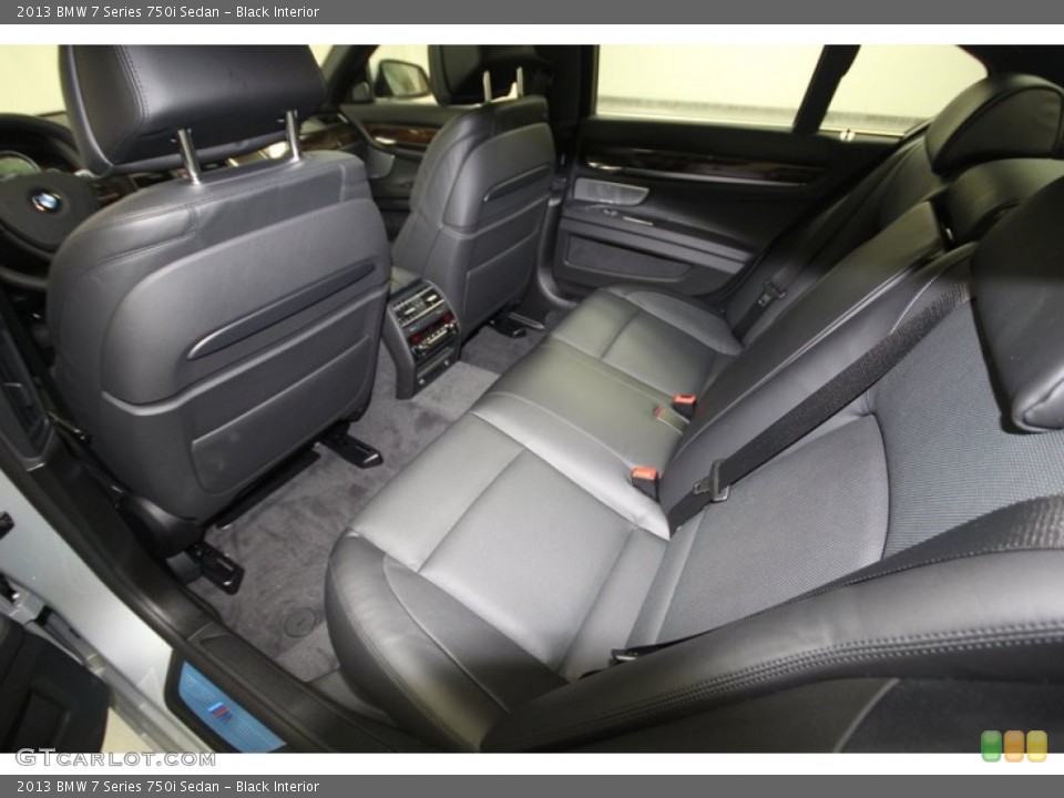 Black Interior Rear Seat for the 2013 BMW 7 Series 750i Sedan #75355891