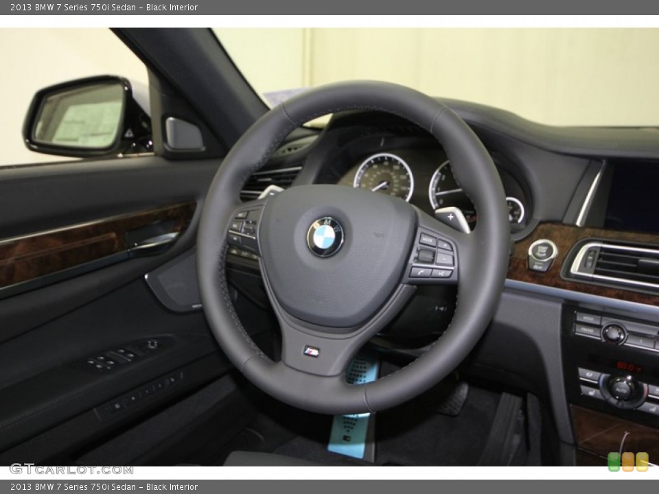 Black Interior Steering Wheel for the 2013 BMW 7 Series 750i Sedan #75355903