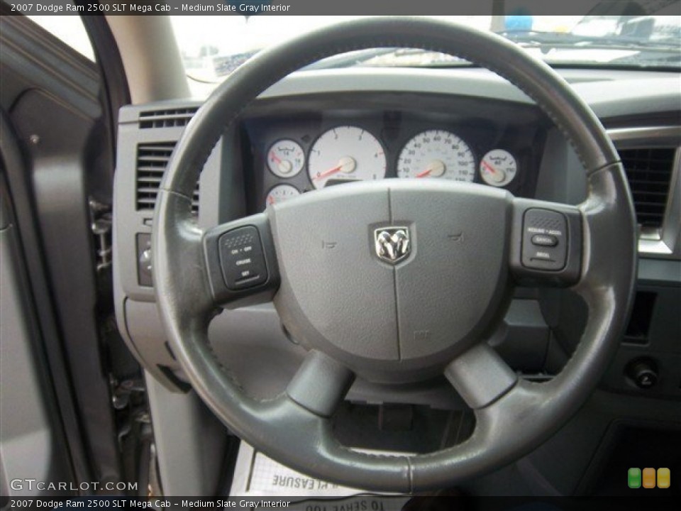 Medium Slate Gray Interior Steering Wheel for the 2007 Dodge Ram 2500 SLT Mega Cab #75357991