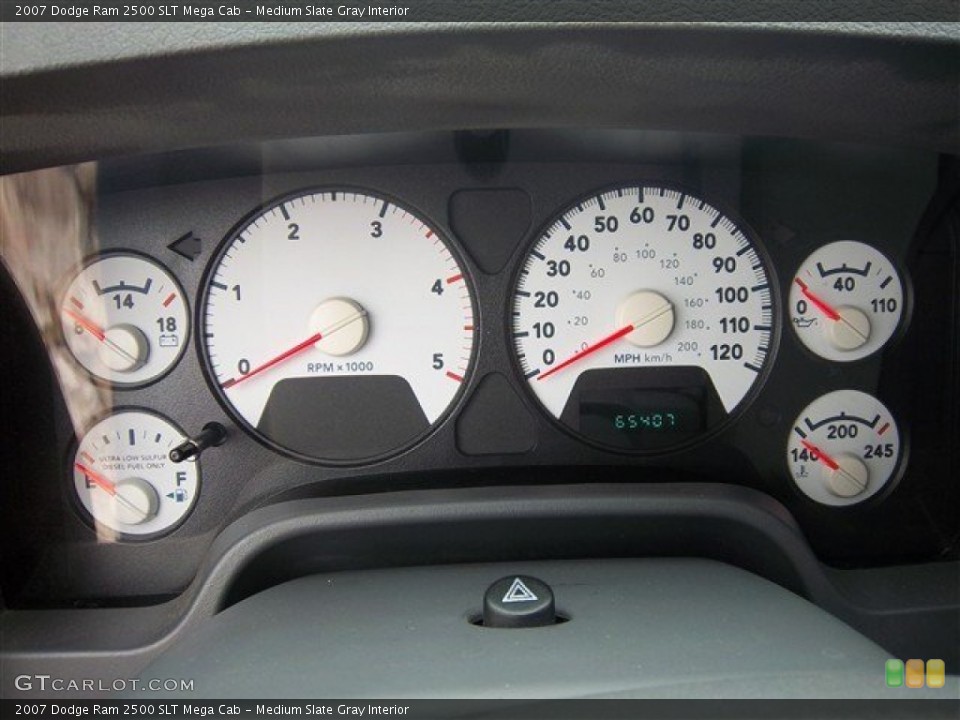 Medium Slate Gray Interior Gauges for the 2007 Dodge Ram 2500 SLT Mega Cab #75358044