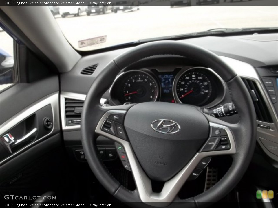 Gray Interior Steering Wheel for the 2012 Hyundai Veloster  #75359045