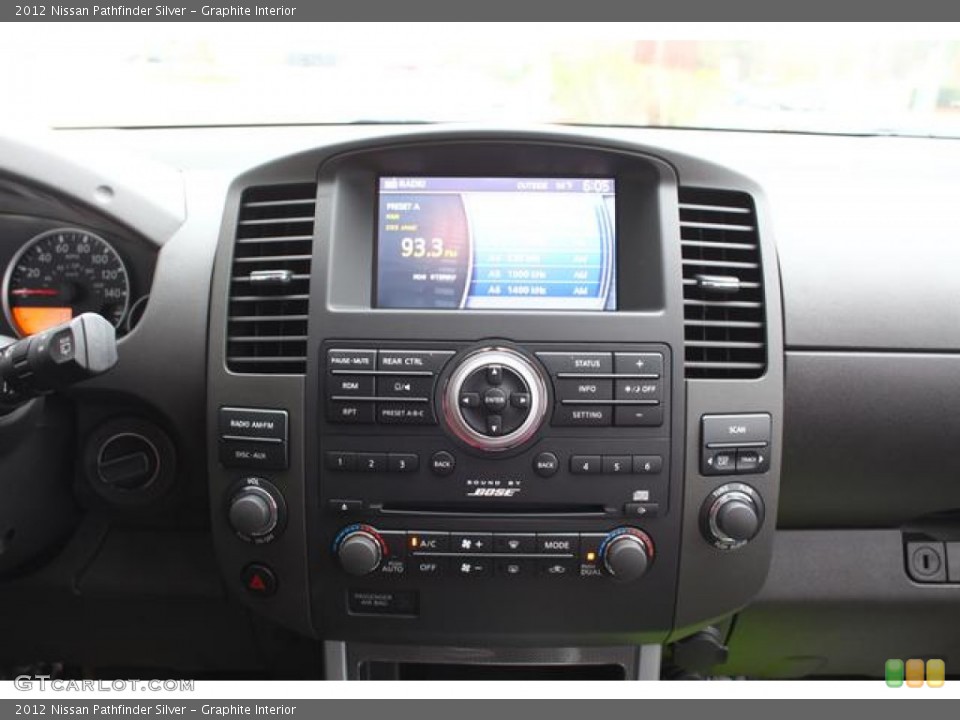 Graphite Interior Controls for the 2012 Nissan Pathfinder Silver #75359804