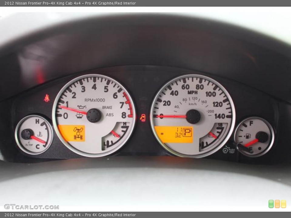 Pro 4X Graphite/Red Interior Gauges for the 2012 Nissan Frontier Pro-4X King Cab 4x4 #75360481
