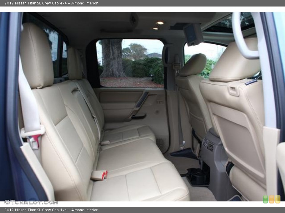 Almond Interior Rear Seat for the 2012 Nissan Titan SL Crew Cab 4x4 #75360758