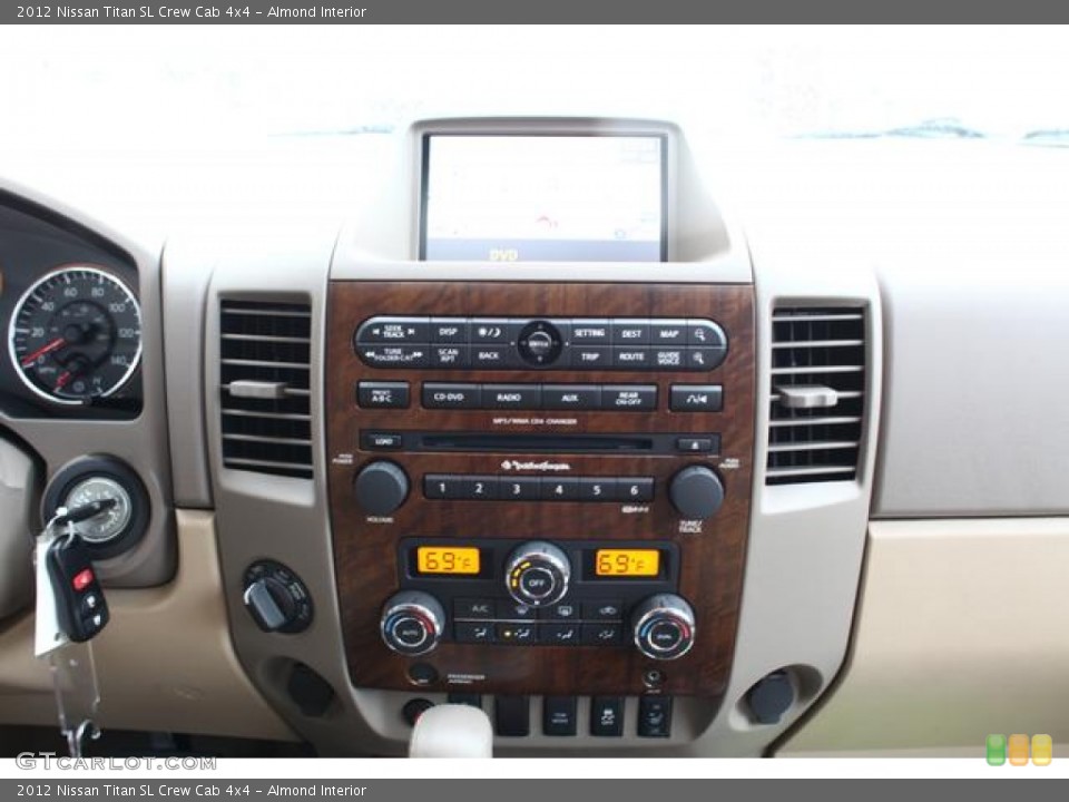 Almond Interior Controls for the 2012 Nissan Titan SL Crew Cab 4x4 #75360818
