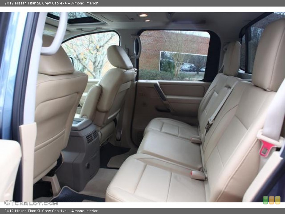 Almond Interior Rear Seat for the 2012 Nissan Titan SL Crew Cab 4x4 #75360845