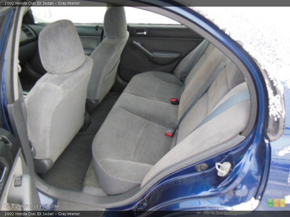Gray Interior Rear Seat for the 2002 Honda Civic EX Sedan #75362536