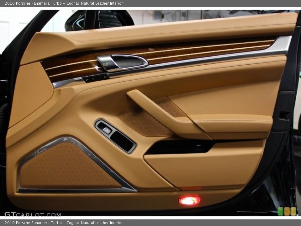 Cognac Natural Leather Interior Door Panel for the 2010 Porsche Panamera Turbo #75364142