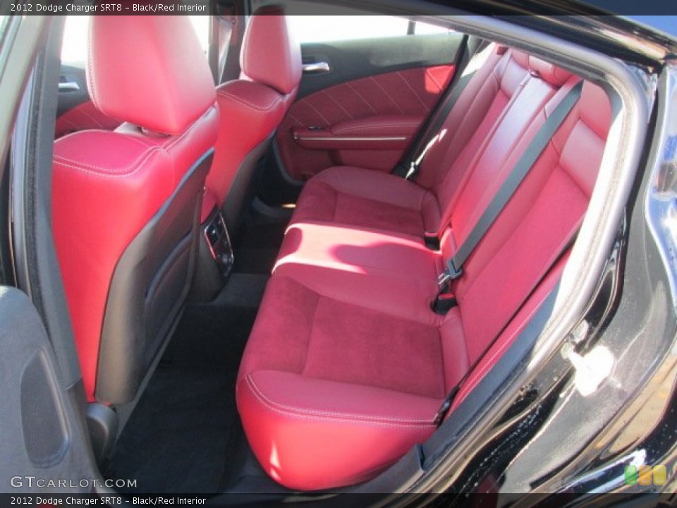 Black/Red Interior Rear Seat for the 2012 Dodge Charger SRT8 #75364313
