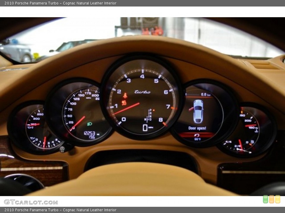 Cognac Natural Leather Interior Gauges for the 2010 Porsche Panamera Turbo #75364375