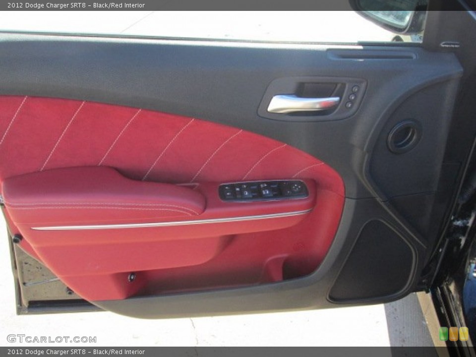 Black/Red Interior Door Panel for the 2012 Dodge Charger SRT8 #75364592