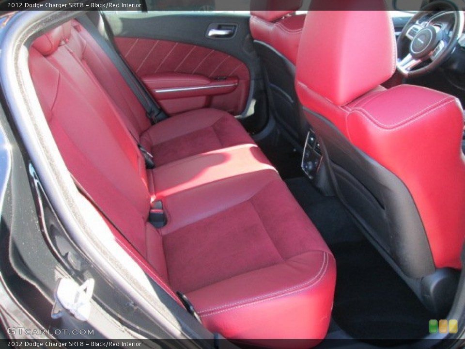 Black/Red Interior Rear Seat for the 2012 Dodge Charger SRT8 #75364772
