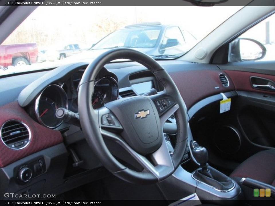 Jet Black/Sport Red Interior Steering Wheel for the 2012 Chevrolet Cruze LT/RS #75366122