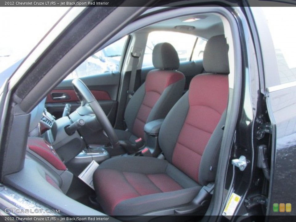 Jet Black/Sport Red Interior Front Seat for the 2012 Chevrolet Cruze LT/RS #75366140