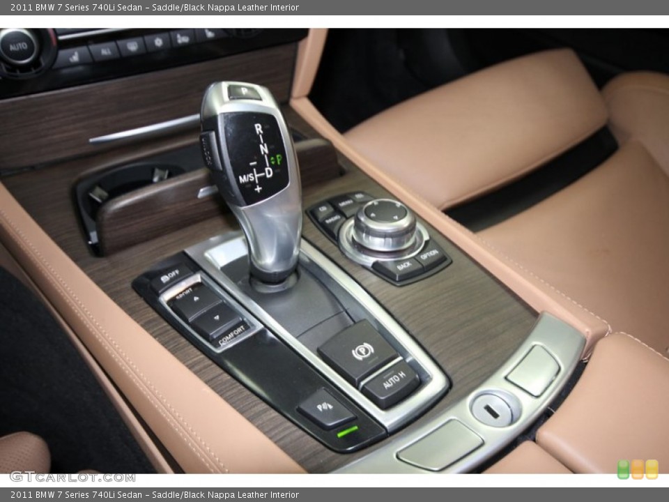 Saddle/Black Nappa Leather Interior Transmission for the 2011 BMW 7 Series 740Li Sedan #75367331